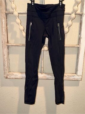 Title: Lululemon Inspire Tight II Black Mesh Zipper Leggings - Size 2